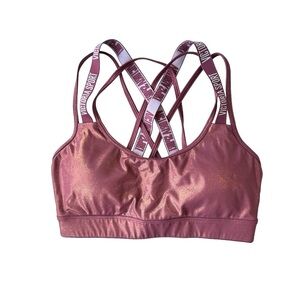 VICTORIA’S SECRET METALLIC MAROON  RACERBACK SPORTS BRA SIZE XS